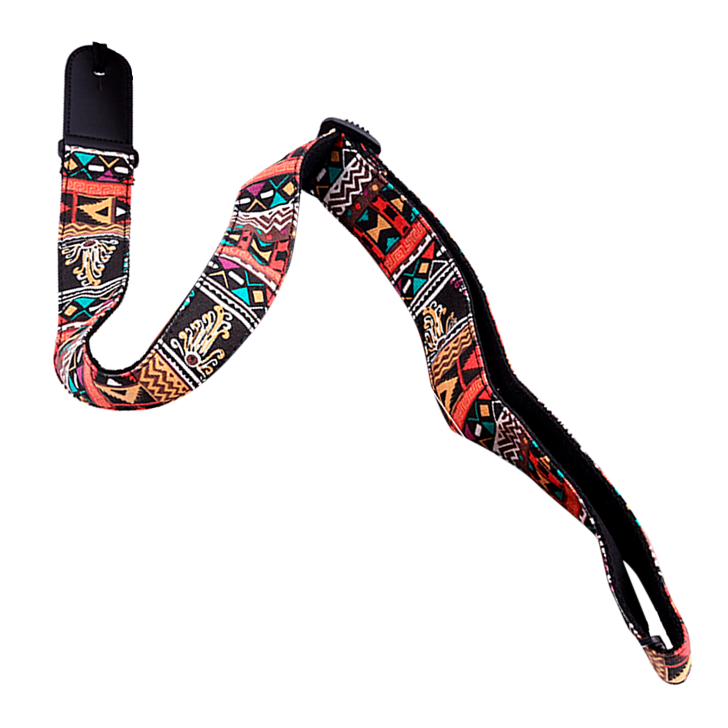 фото Ремень для укулеле из текстиля ретро кантри, красный, 90-130х3,8 см, the string st-belt-19