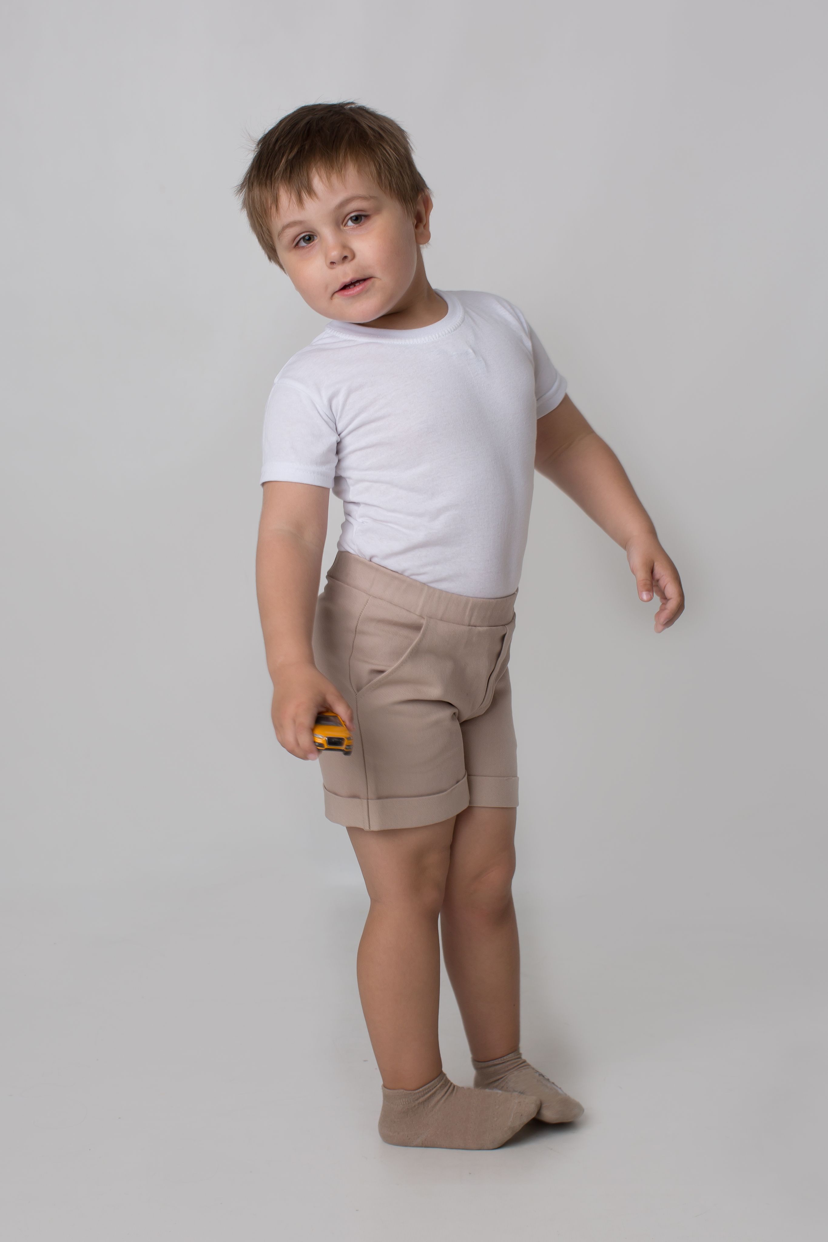 Шорты детские Small Giraffe SG214, бежевый, 122