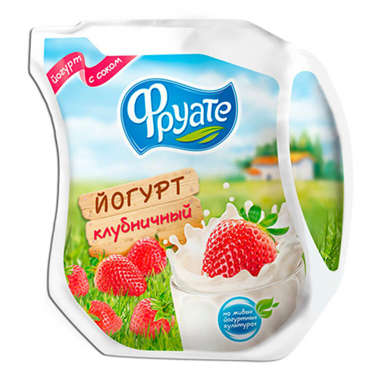 Питьевой йогурт Фруате клубничный 1,5% 250 г