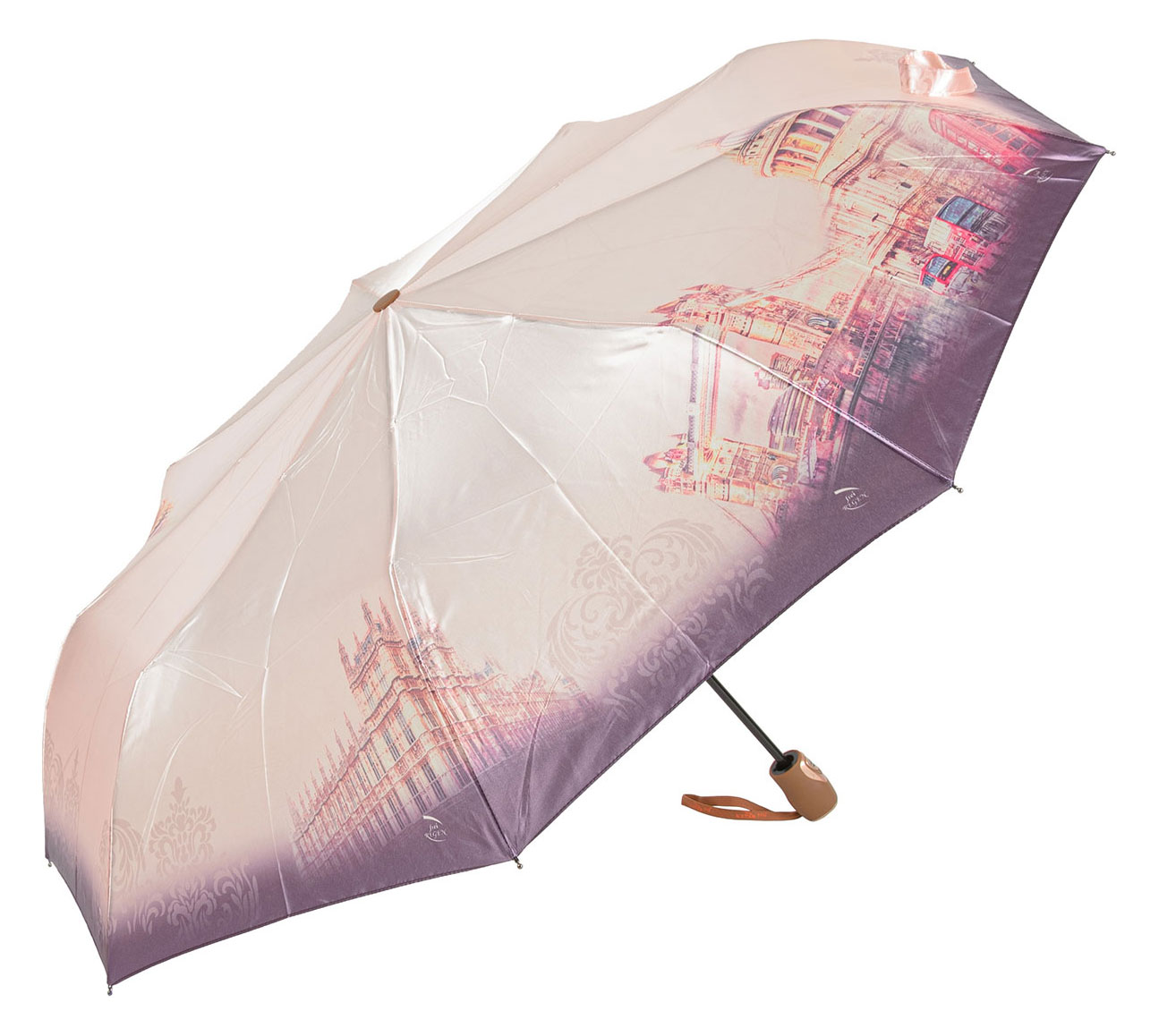 Зонт складной женский автоматический frei Regen 2032-PCS розовый