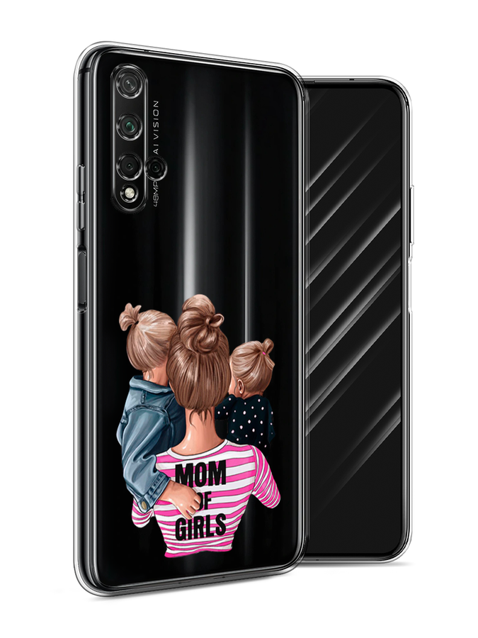

Чехол Awog на Honor 20 "Mom of Girls", Синий;розовый;черный, 69550-6