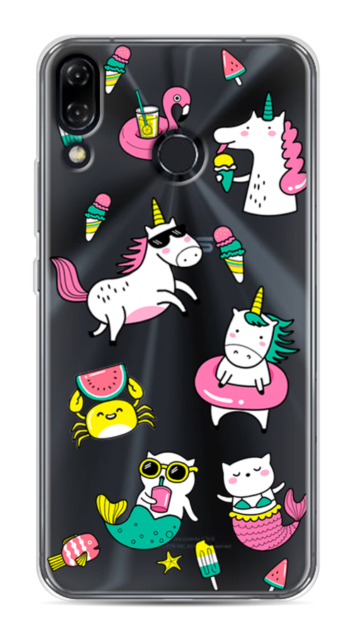 

Чехол Awog на Asus Zenfone 5Z ZS620KL "На отдыхе", Белый;голубой;розовый, 43450-2