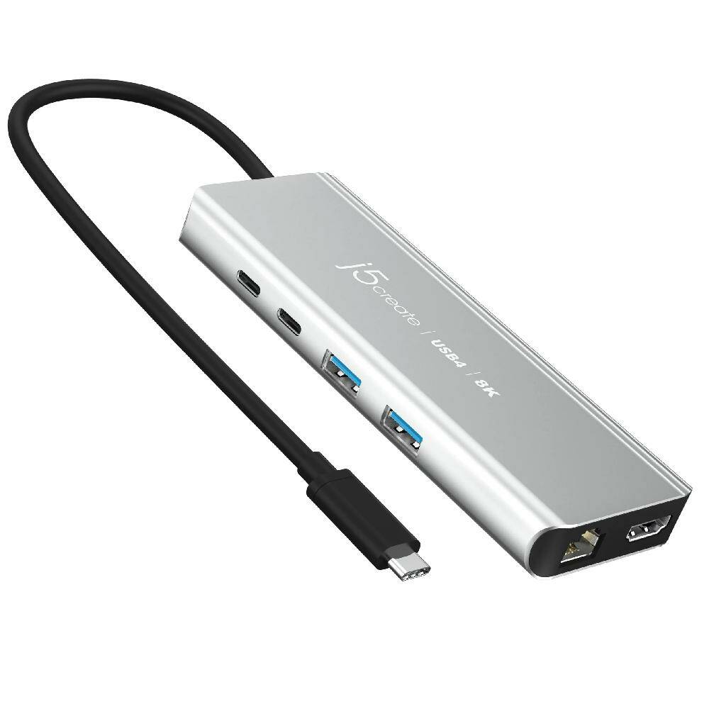 Мульти-хаб j5create USB4 8K Multi-Port Hub 2x USB-C / 2x USB-A / 1x 8K HDMI / 1x RJ-45