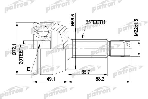 ШРУС PATRON PCV1283