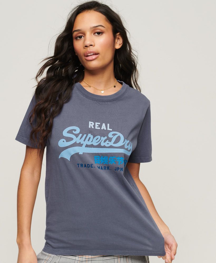 

Футболка женская Superdry W1011205A голубая 8 UK, Голубой, W1011205A