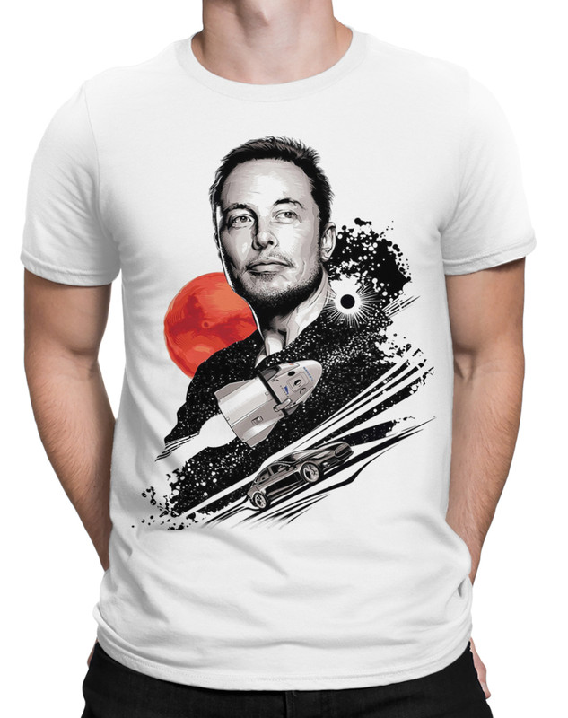

Футболка мужская Dream Shirts Илон Маск 14637022 белая L, Илон Маск 14637022