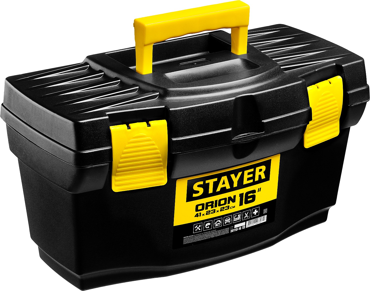 Ящик для инструмента STAYER ORION-16 пластиковый ящик для инструмента vega 16 пластиковый stayer