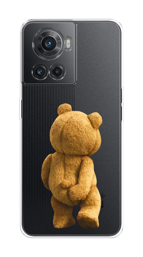 

Чехол на OnePlus 10R/Ace "Медвежья спина", Коричневый;прозрачный, 153050-1