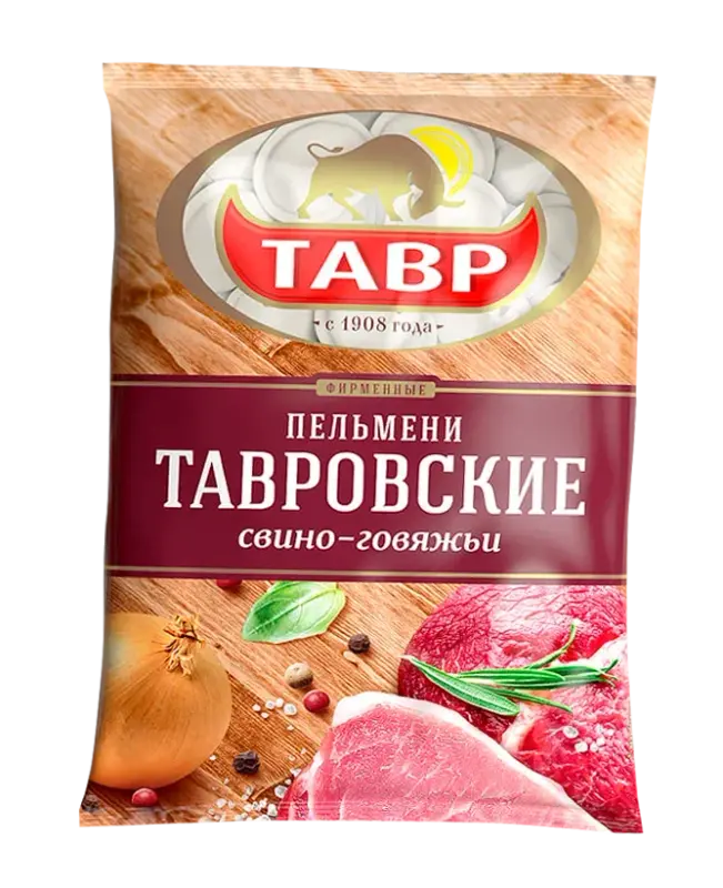 

Пельмени Тавр Тавровские из свинины и говядины, замороженные, 450 г