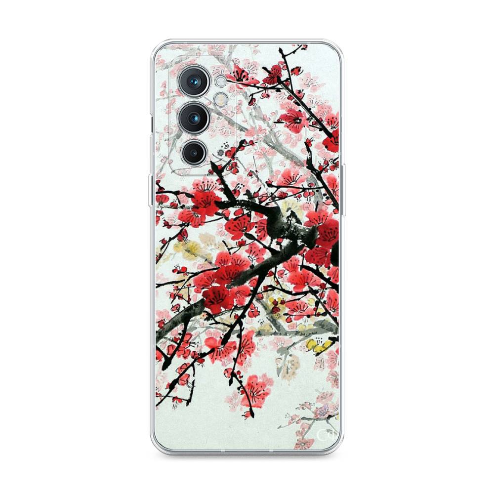 

Чехол Awog на OnePlus 9RT / ВанПлас 9RT "Сакура", Розовый;черный, 152050-4