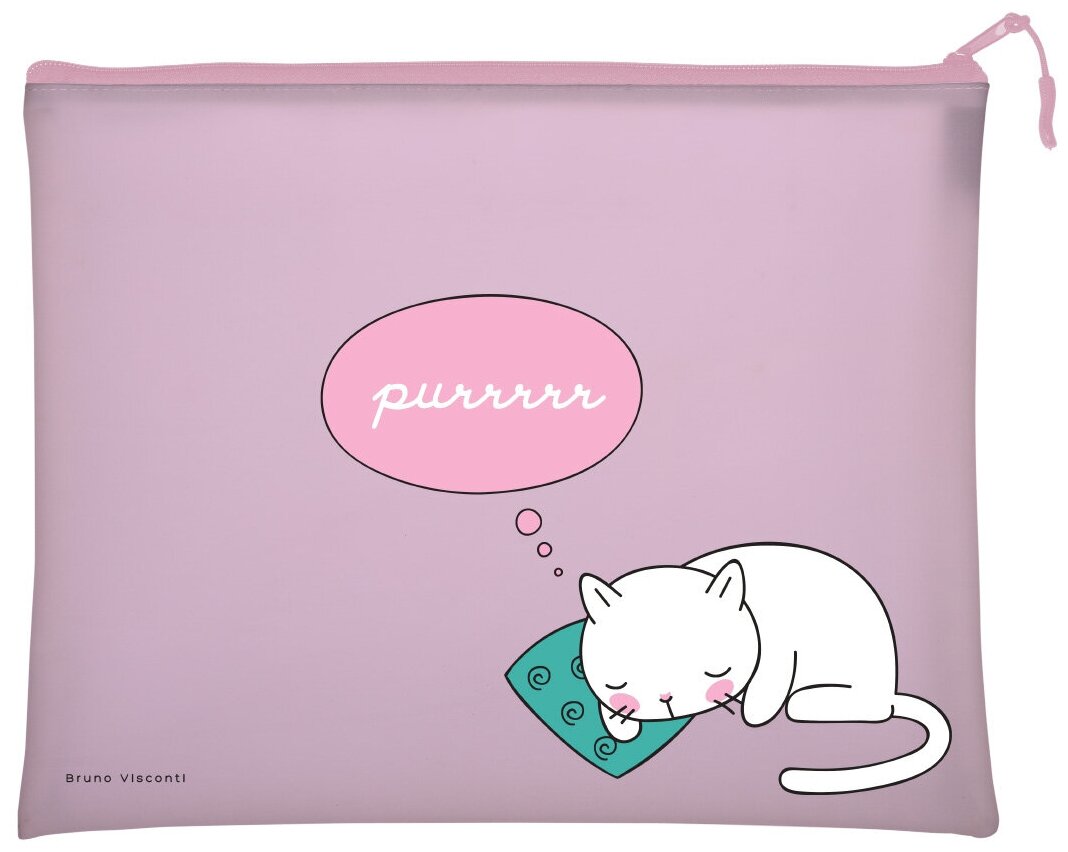 

Папка на молнии, "CAT'S DREAMING",, силикон, Ф.А5+. 26 х 20 СМ, Розовый, 14-005/15
