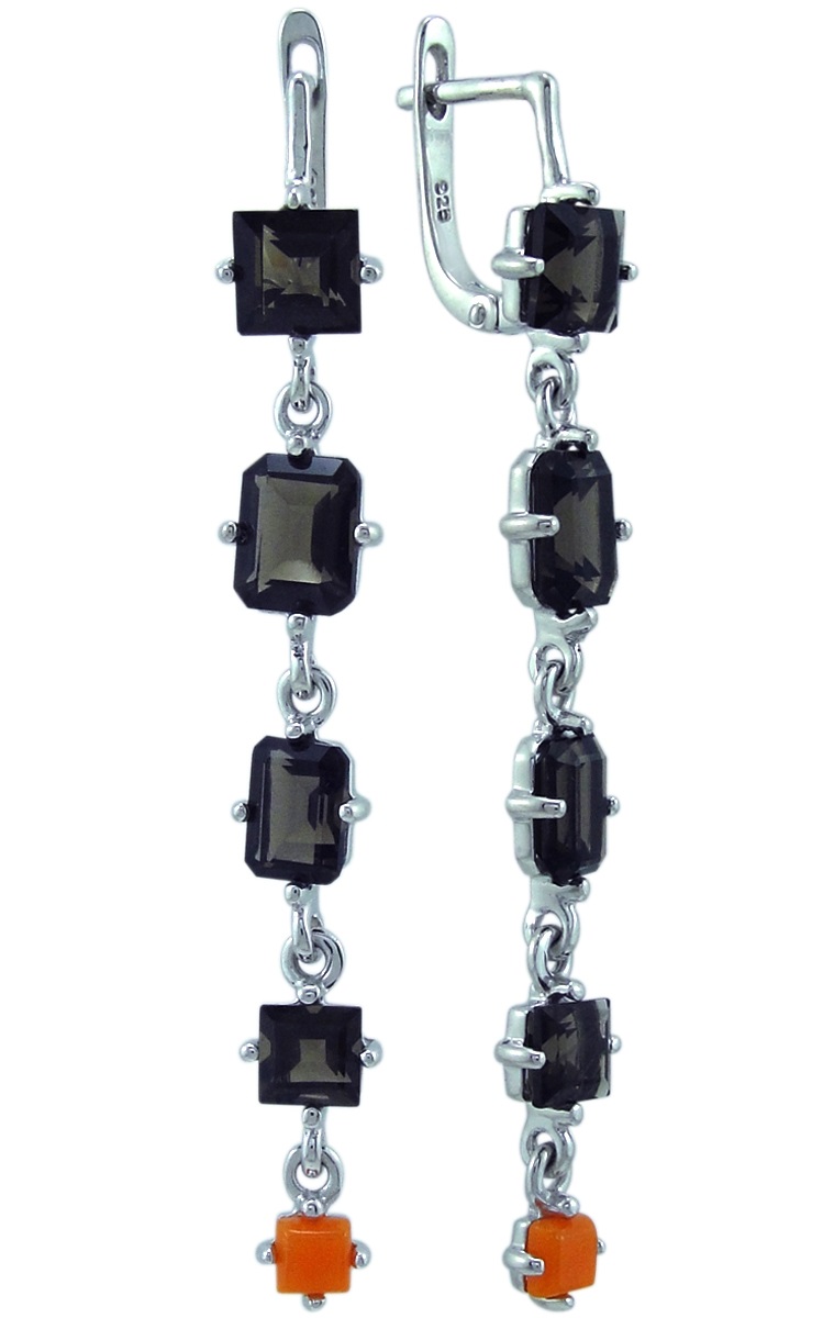 

Серьги из серебра с раухтопазом Balex Jewellery 2405937685, 2405937685
