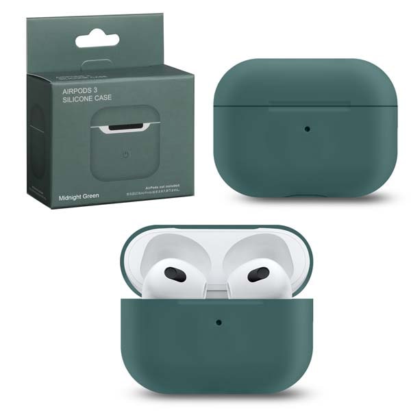 фото Чехол для airpods 3 silicone midnight green nobrand