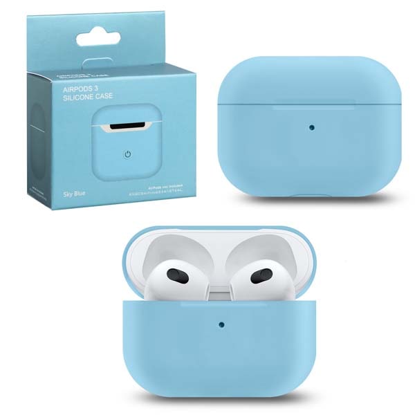 фото Чехол для airpods 3 silicone sky blue nobrand