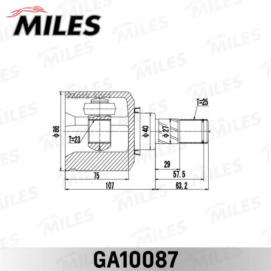 

ШРУС Nissan ALMERA JPN MAKE GA10087