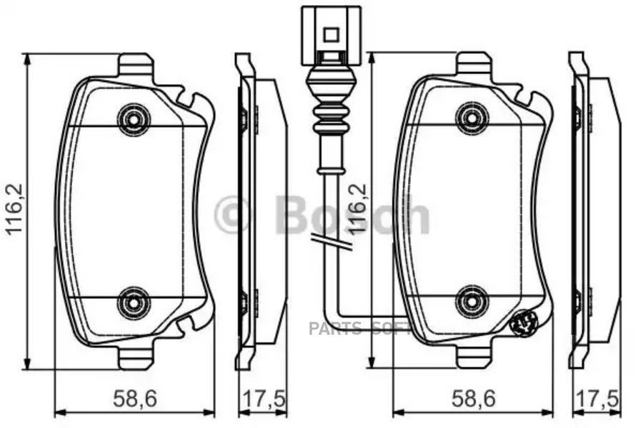 

Тормозные колодки Bosch задние дисковые Premium 2 986495094