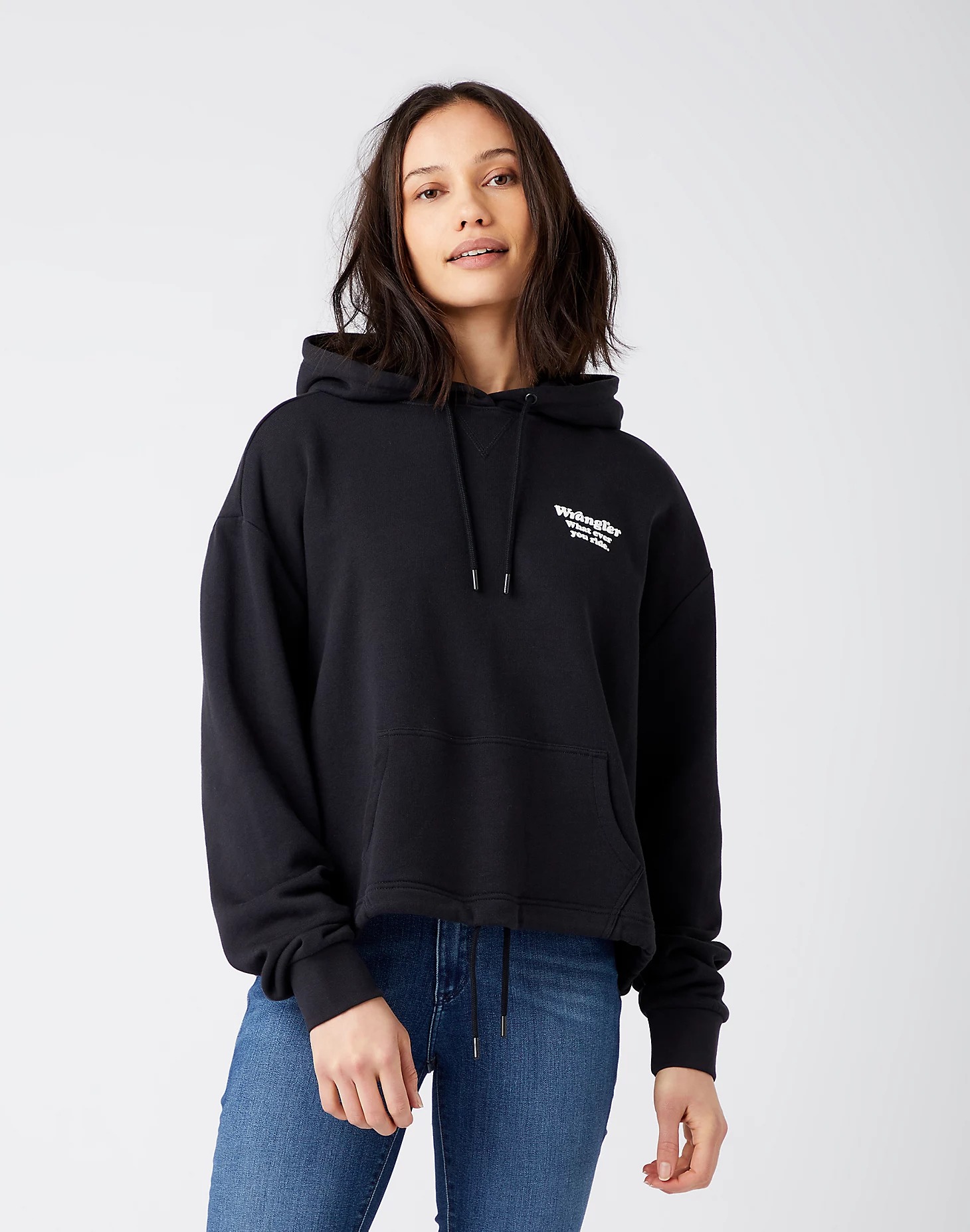 

Толстовка женская Wrangler W6Q7HAXVD черная M, W6Q7HAXVD