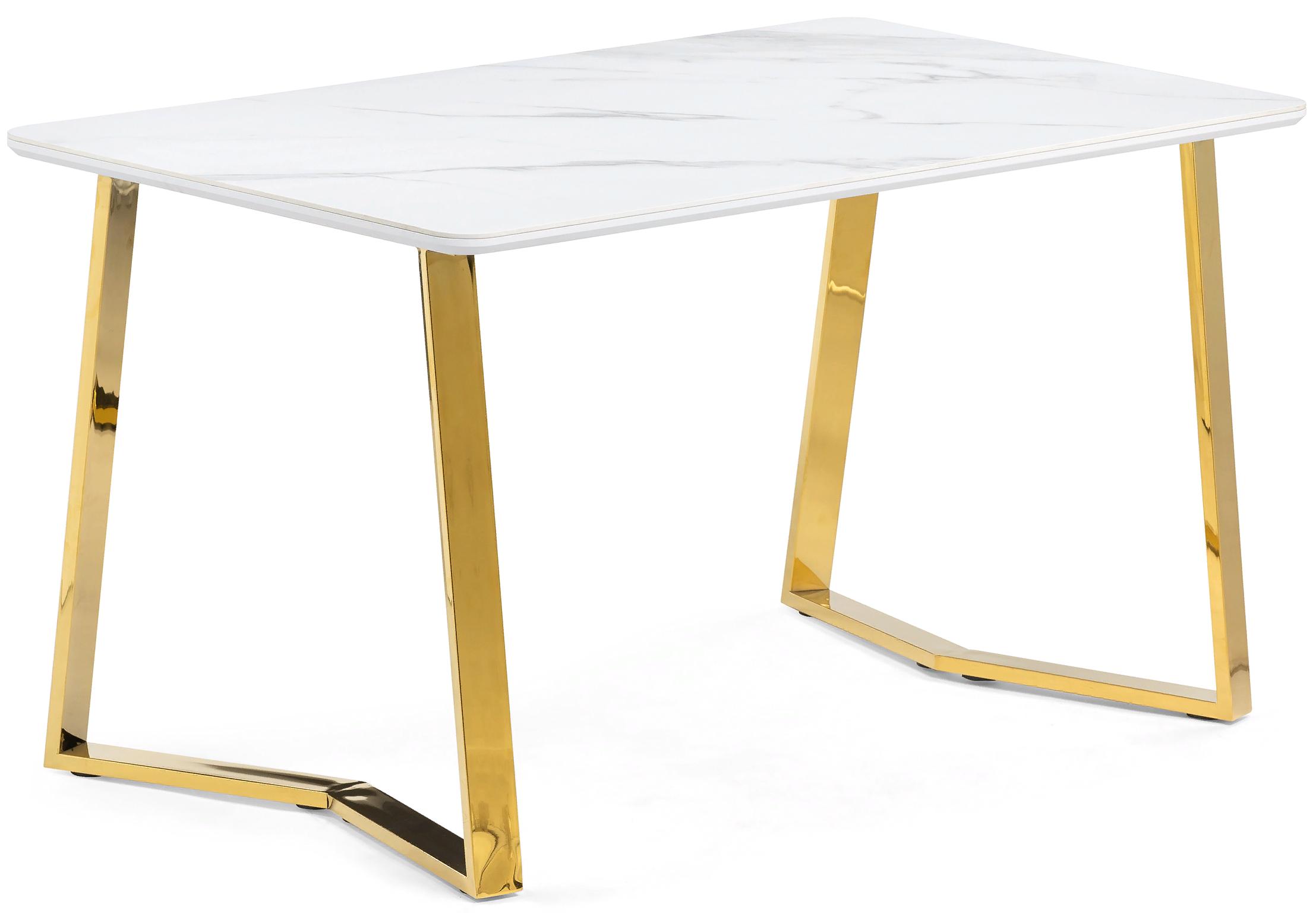 

Керамический стол ЛайфМебель Селена 1 160х90х77 белый мрамор / золото, Селена 1