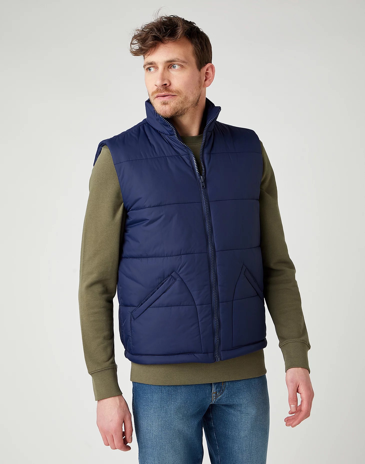 

Утепленный жилет мужской Wrangler W4D8WR114 синий XXL, W4D8WR114