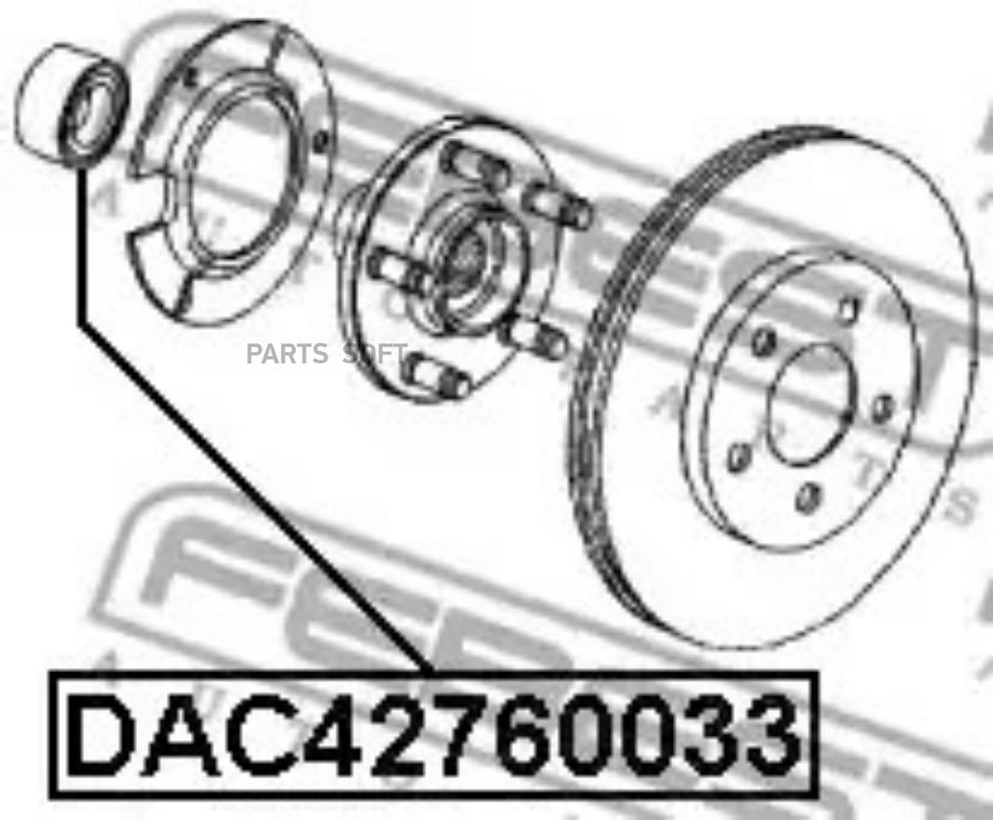

Подшипник Ступичный Передний FEBEST DAC42760033