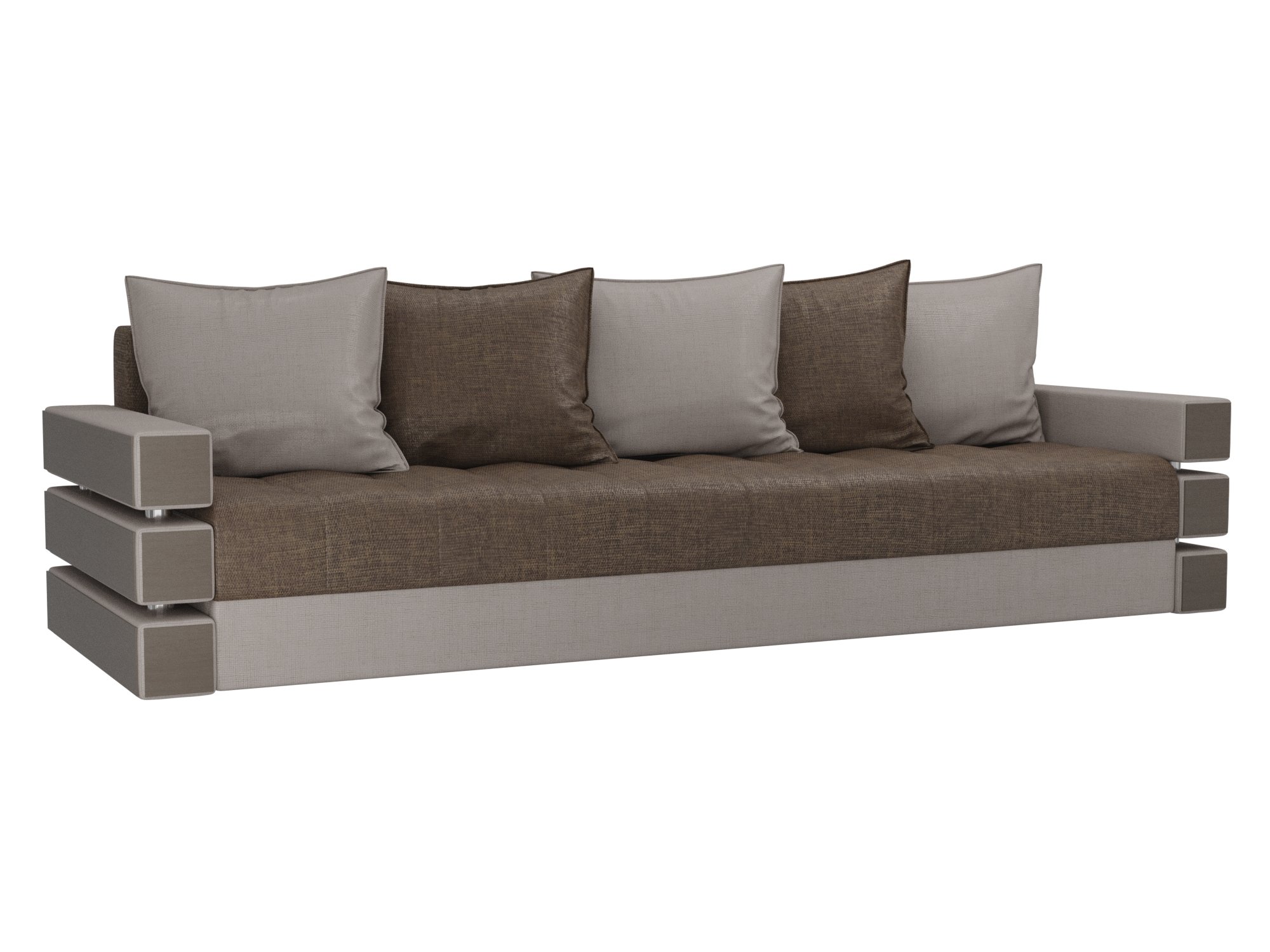 

Диван прямой Венеция рогожка коричневый/бежевый, Диван прямой Венеция