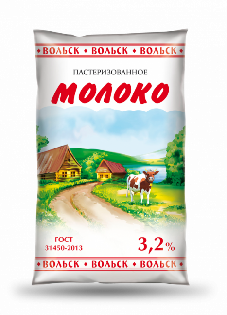 

Молоко 3,2% пастеризованное 900 мл Вольский бзмж