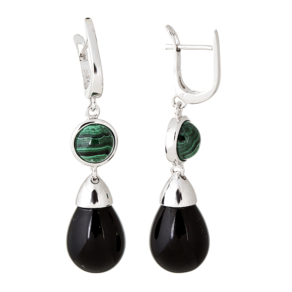

Серьги из серебра с ониксом Balex Jewellery 2432930166, 2432930166