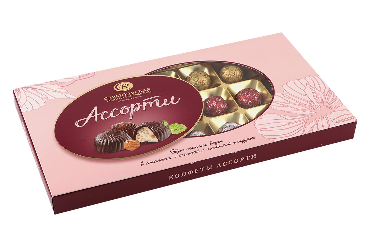 

Шоколадные конфеты СКФ ассорти 225 г