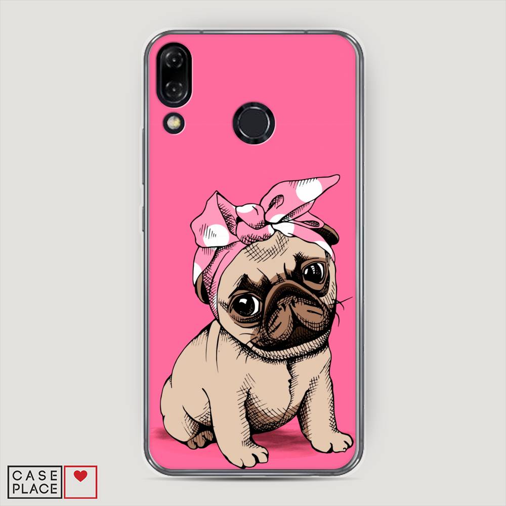 фото Чехол awog "dog pin-up" для asus zenfone 5z zs620kl