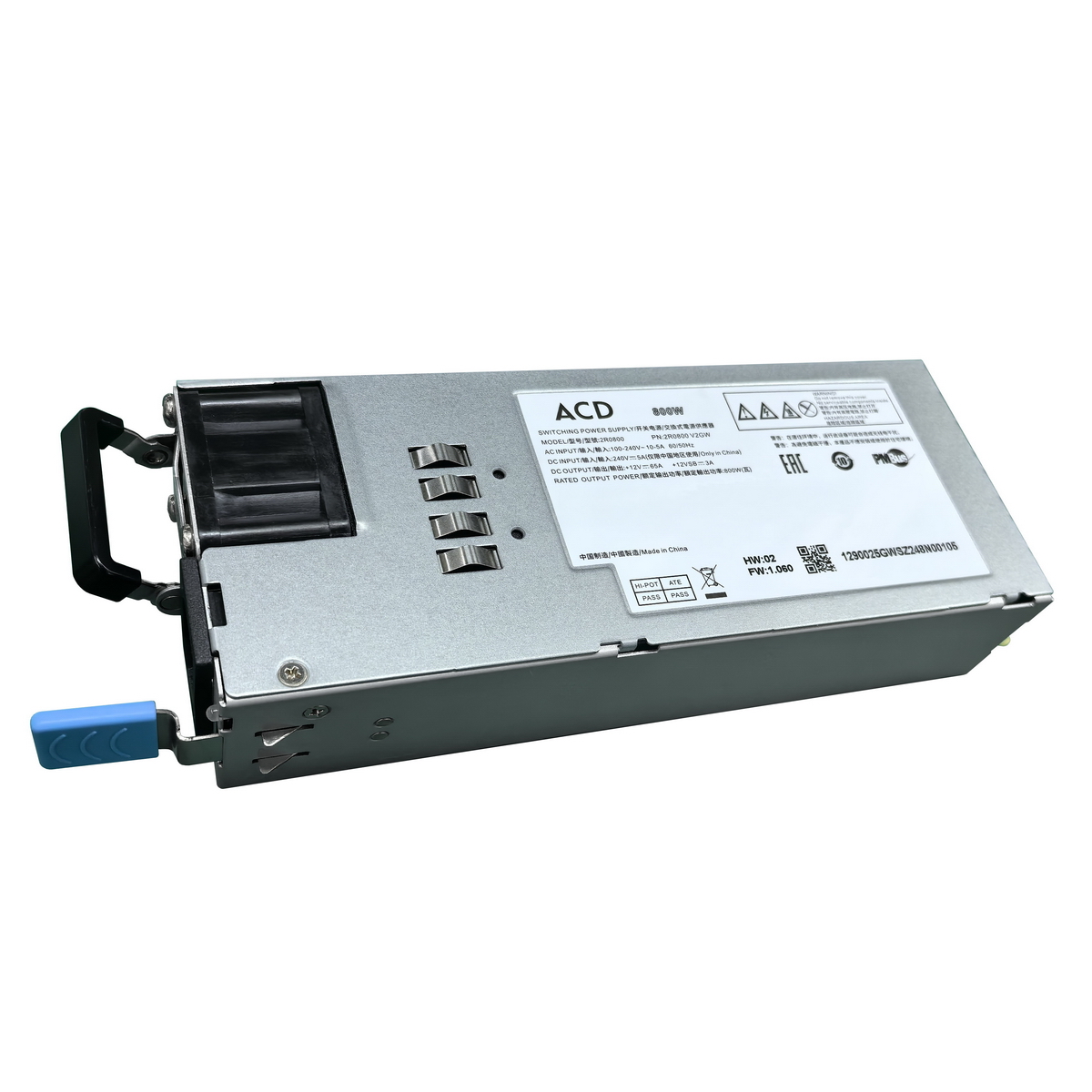 

Серверный блок питания ACD 2R1600 1600W (2R1600 V2GW), Серебристый, 2R1600