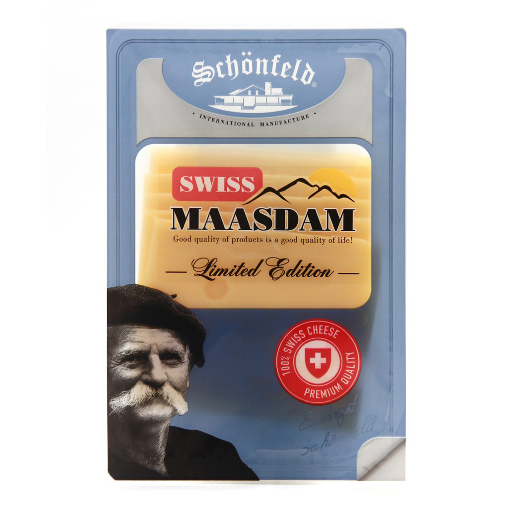 

Сыр полутвердый Schonfeld Swiss Maasdam 48% +-2 кг