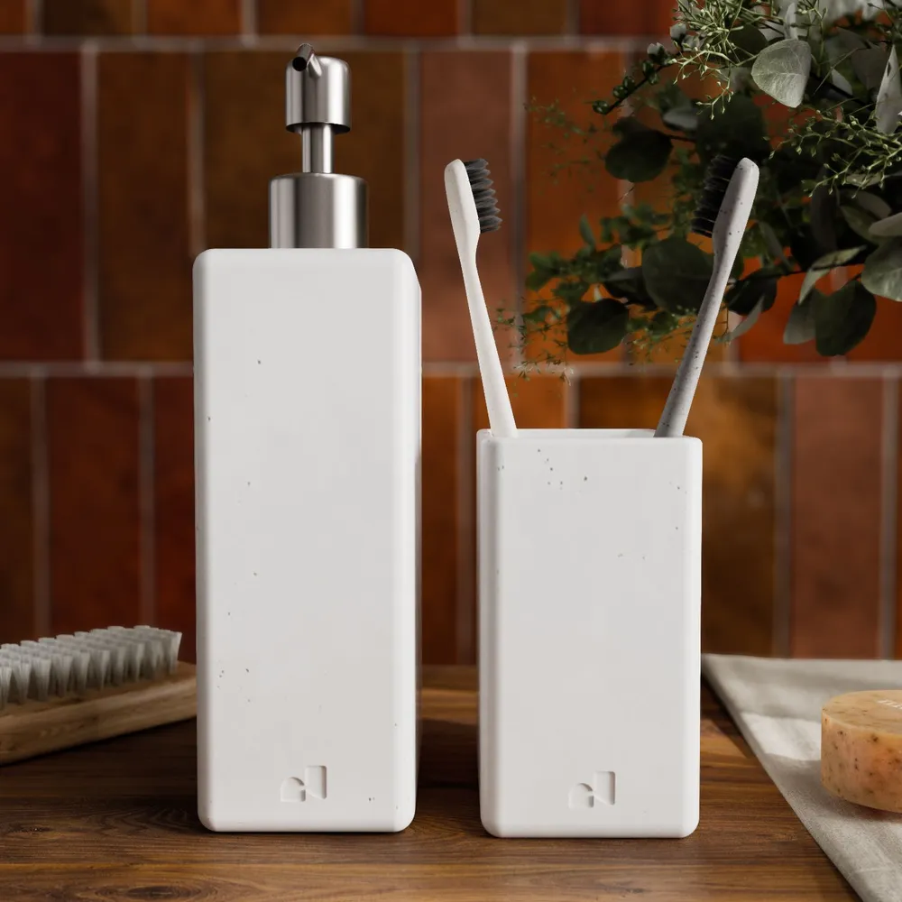 Набор для ванной комнаты de coore Oxford белый дозатор стакан 2957₽