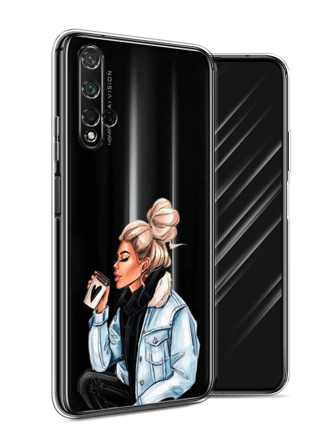 

Чехол Awog на Honor 20 "Cute girl", Коричневый;бежевый, 69550-7