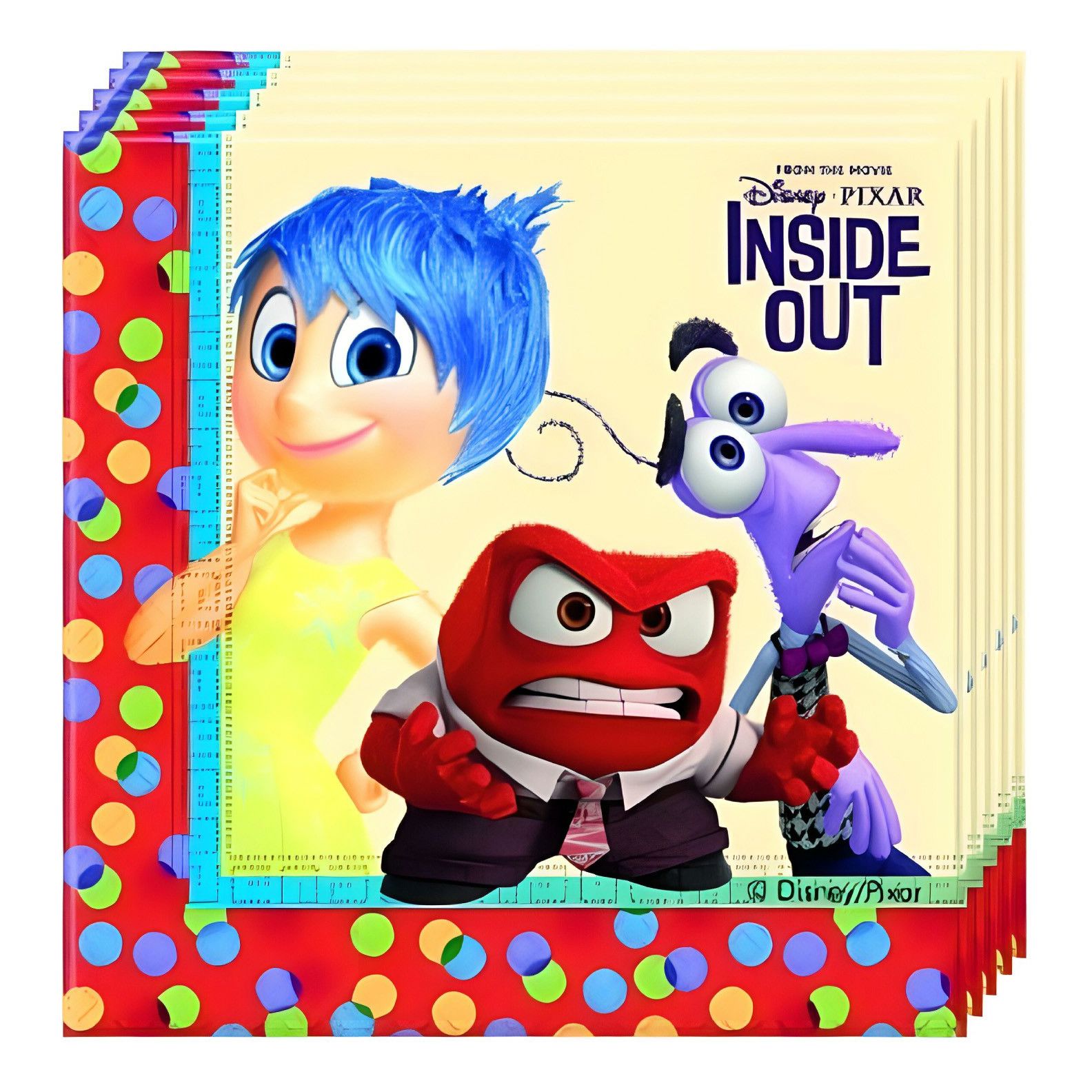 

Салфетки бумажные Procos Disney Inside Out 2 слоя 33 х 33 см 20 шт, Разноцветный, Disney