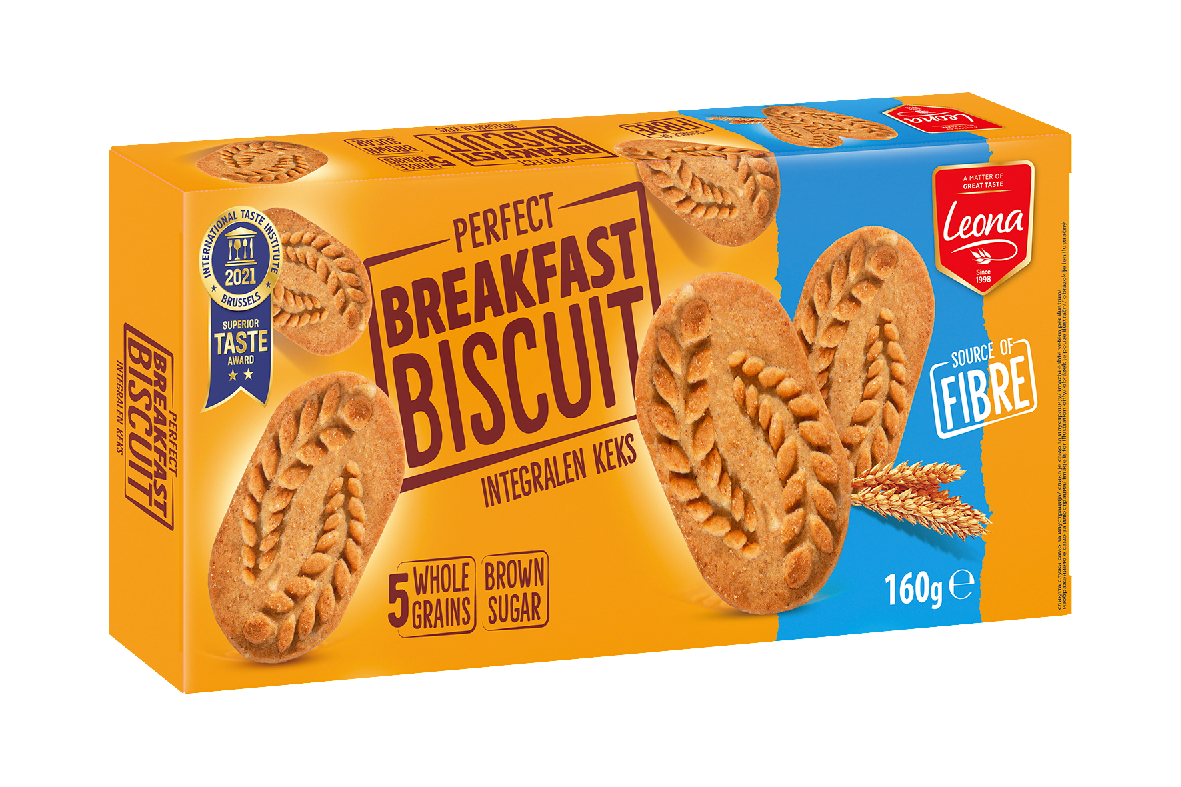 

Печенье Leona BREAKFAST BISCUITS с цельнозерновой мукой и коричневым сахаром, 160 г