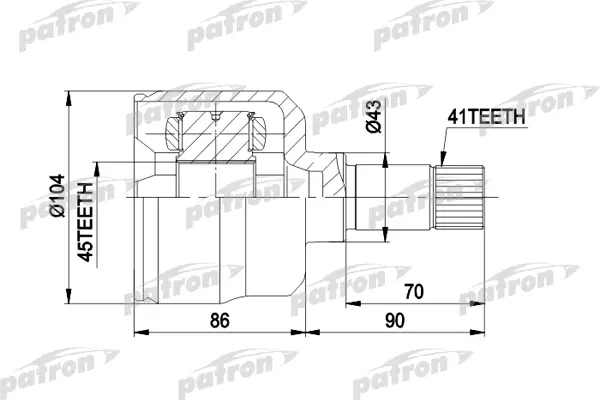 

Шрус PATRON PCV5021