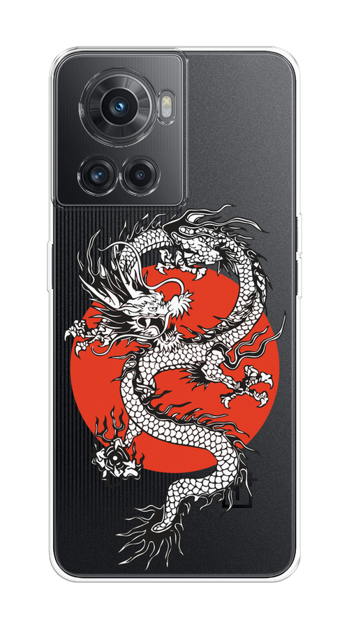 

Чехол на OnePlus 10R/Ace "Восходящий дракон", Белый;черный;красный, 153050-1