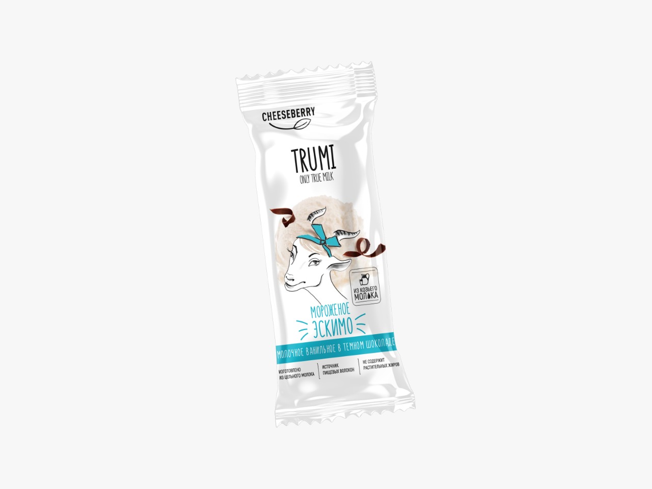

Мороженое молочное Cheeseberry из козьего молока ванильное в темном шоколаде 70 г