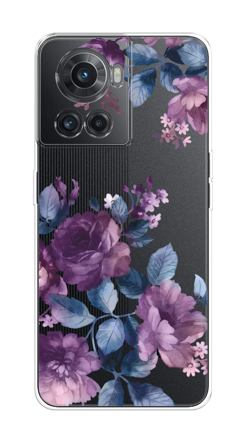 

Чехол на OnePlus 10R/Ace "Purple Blossoms", Синий;фиолетовый, 153050-1