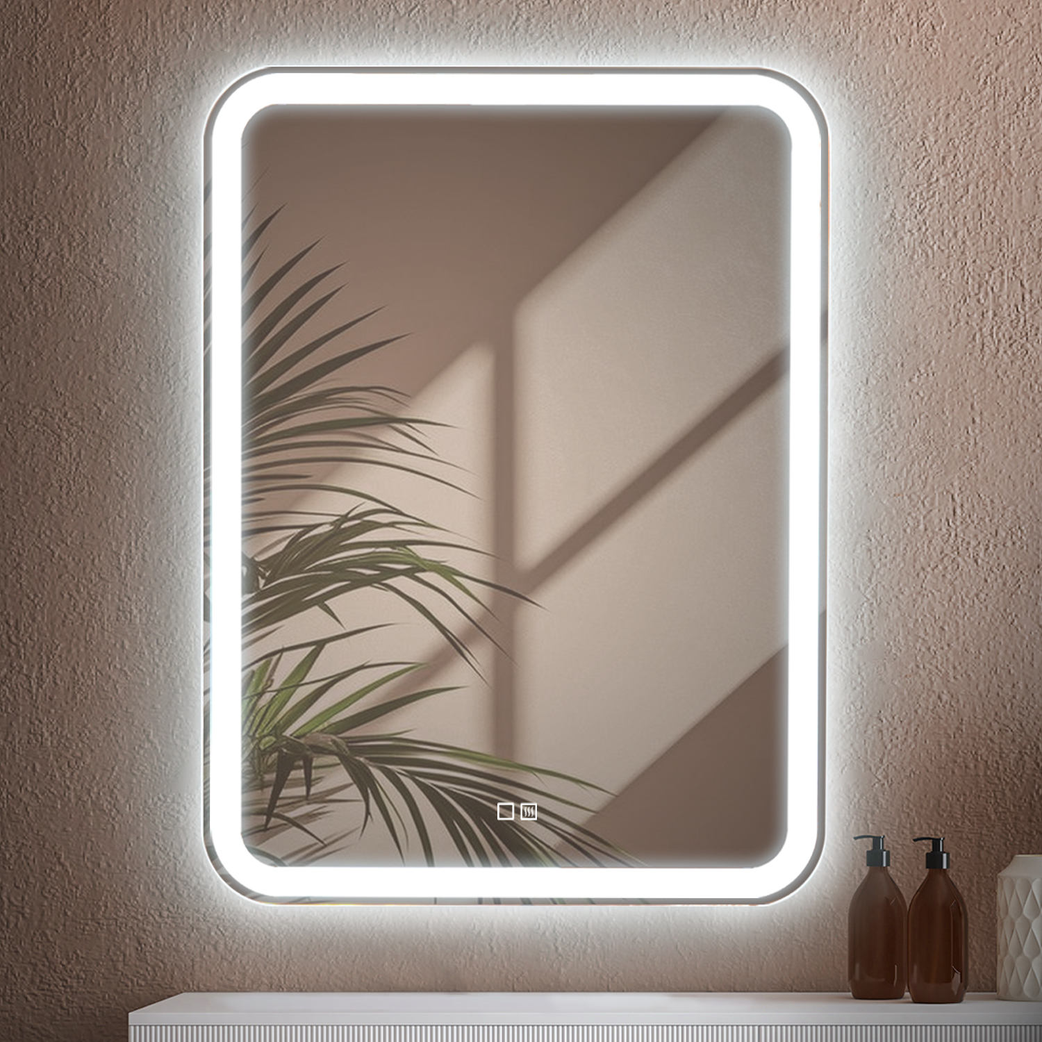 Зеркало в ванную с подсветкой Silver Mirrors Мира-2 LED-MM002688, 60х80 см, с подогревом