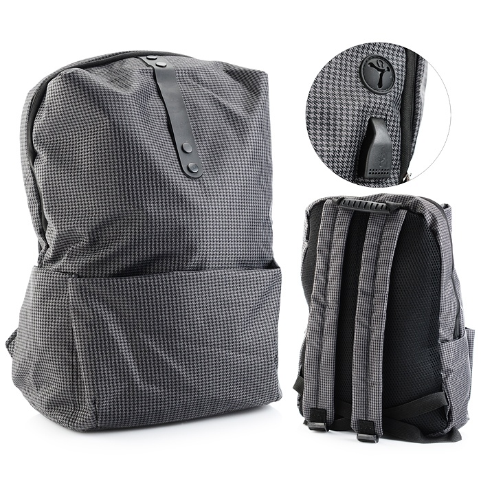 Рюкзак TRAVELINGSHARE подростковый, 1 отделение, карман, USB-выход, темно-серый