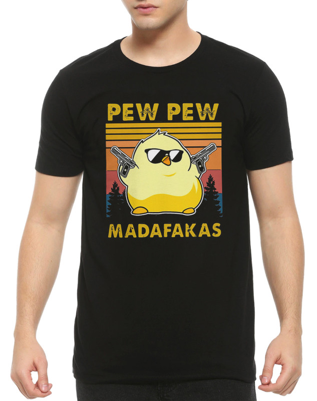 фото Футболка мужская dream shirts pew pew madafakas 10984622 черная 3xl