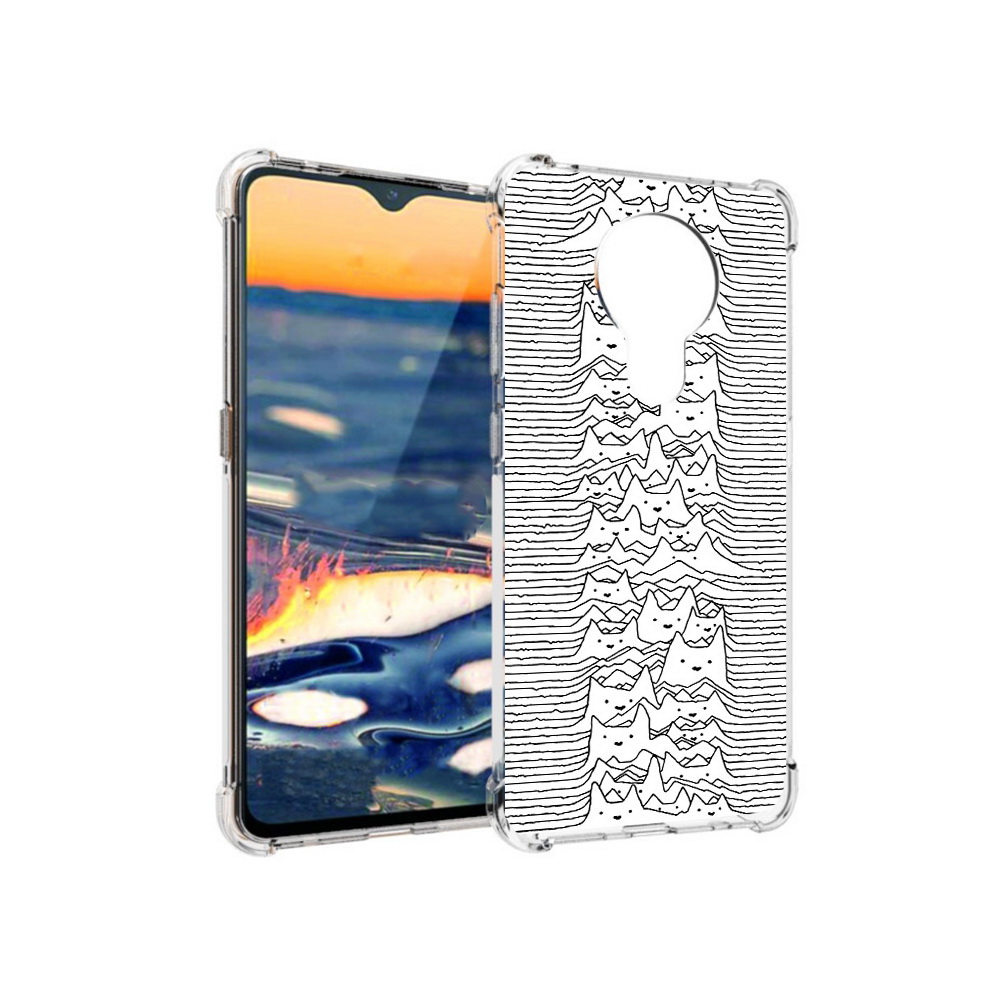 

Чехол MyPads Tocco для Nokia 5.3 черно белые коты 3D (PT227052.106.682), Прозрачный, Tocco