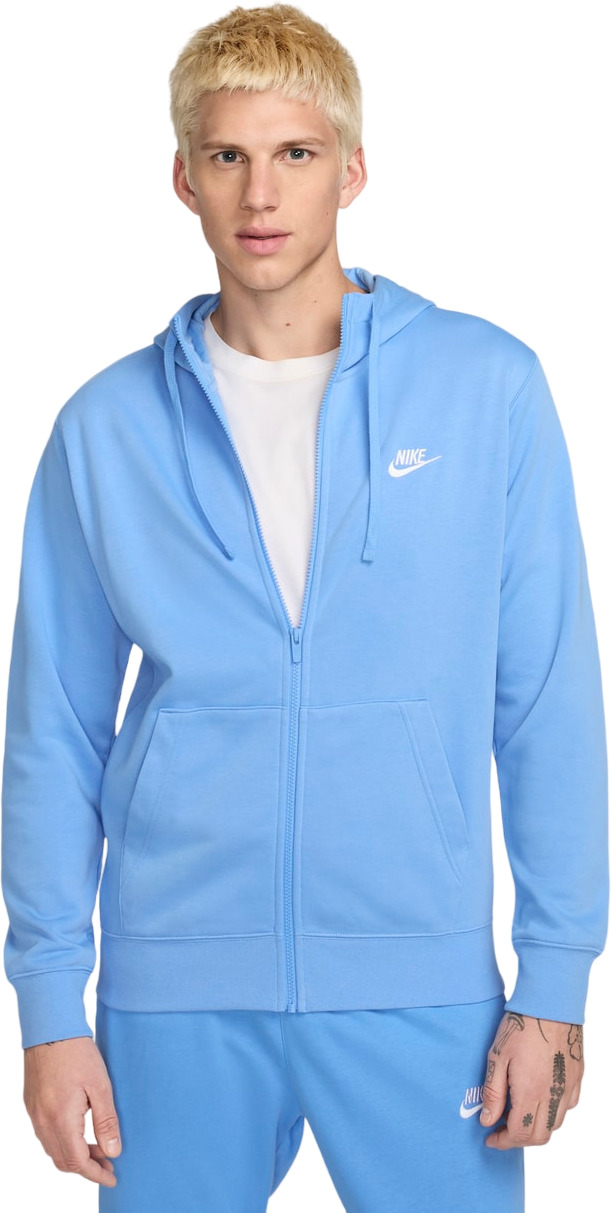 Толстовка мужская Nike M NSW CLUB HOODIE FZ FT голубая L