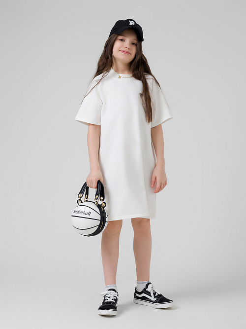 Платье детское Sherysheff ТЛ23214, молочный, 140