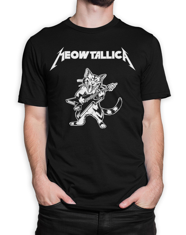 фото Футболка мужская dream shirts котик metallica 14889722 черная 3xl