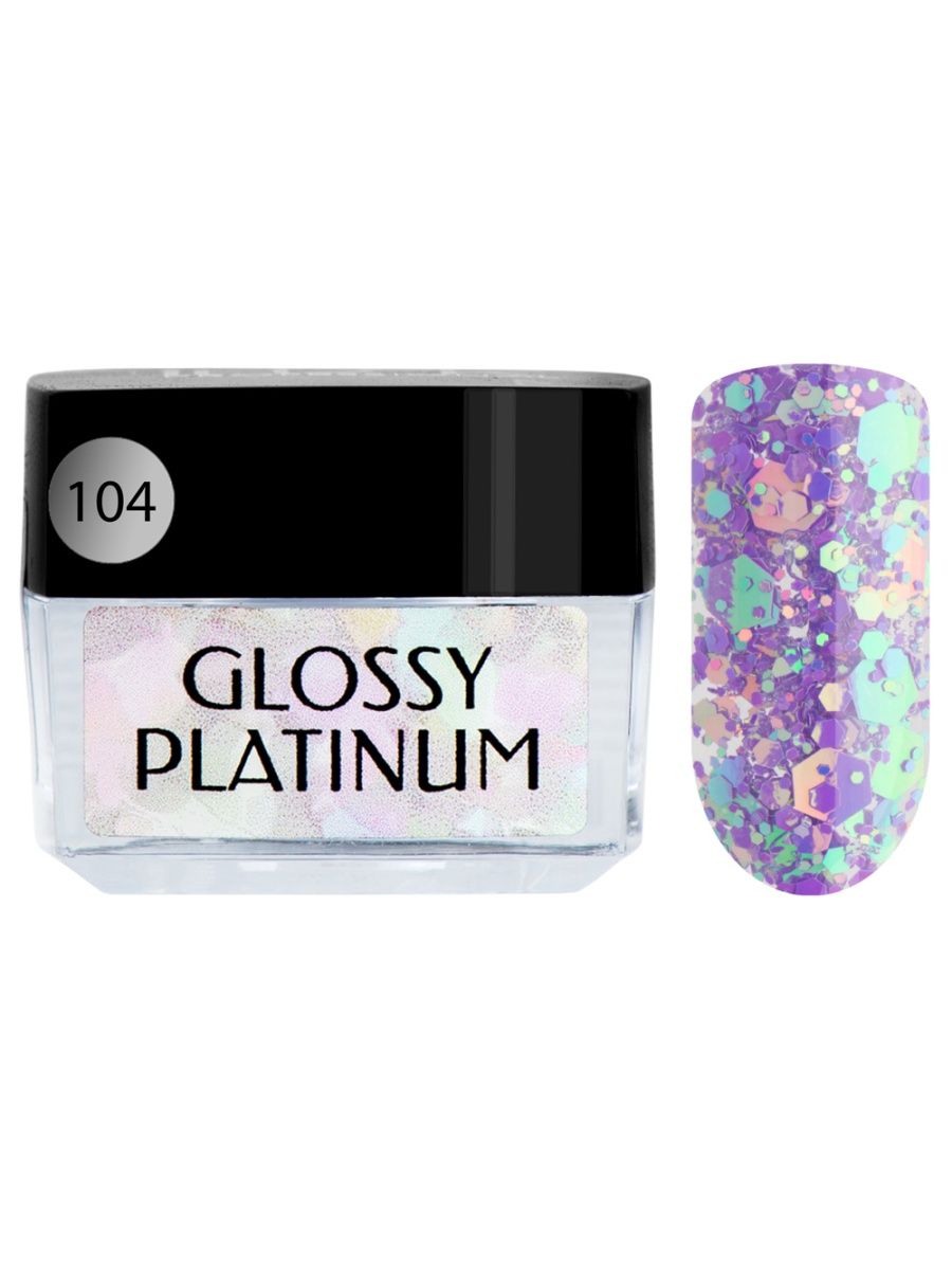 

Гель-лак Glossy Platinum, 5г IRISK 104 Duochrome, В ассортименте, IR-4680379261200