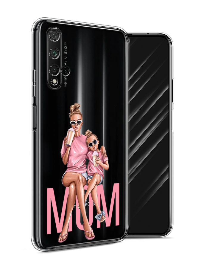 

Чехол Awog на Honor 20 "Lovely mom", Синий;бежевый;розовый, 69550-7