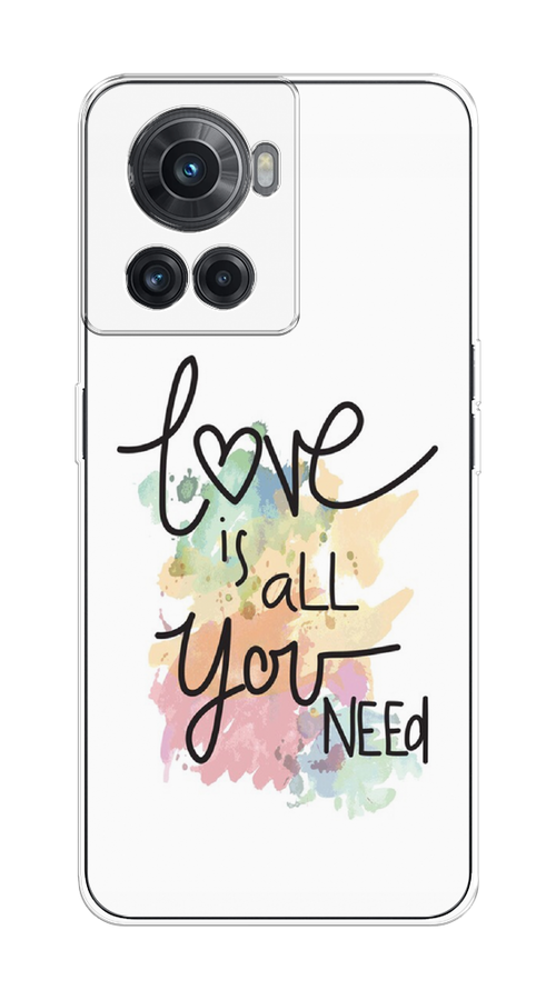 

Чехол на OnePlus 10R/Ace "Love is all you need", Белый;черный;зеленый, 153050-1