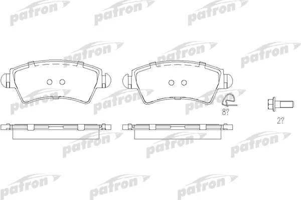 

Колодки тормозные дисковые передн PEUGEOT: 206 CC 00-, 206 хечбэк 99- PATRON PBP1599